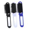 KALLORY 3pcs Portable Folding Comb with Mirror Anti-static Hair Combs for Travel Outdoor Use Compact Design White Black Blue view 1