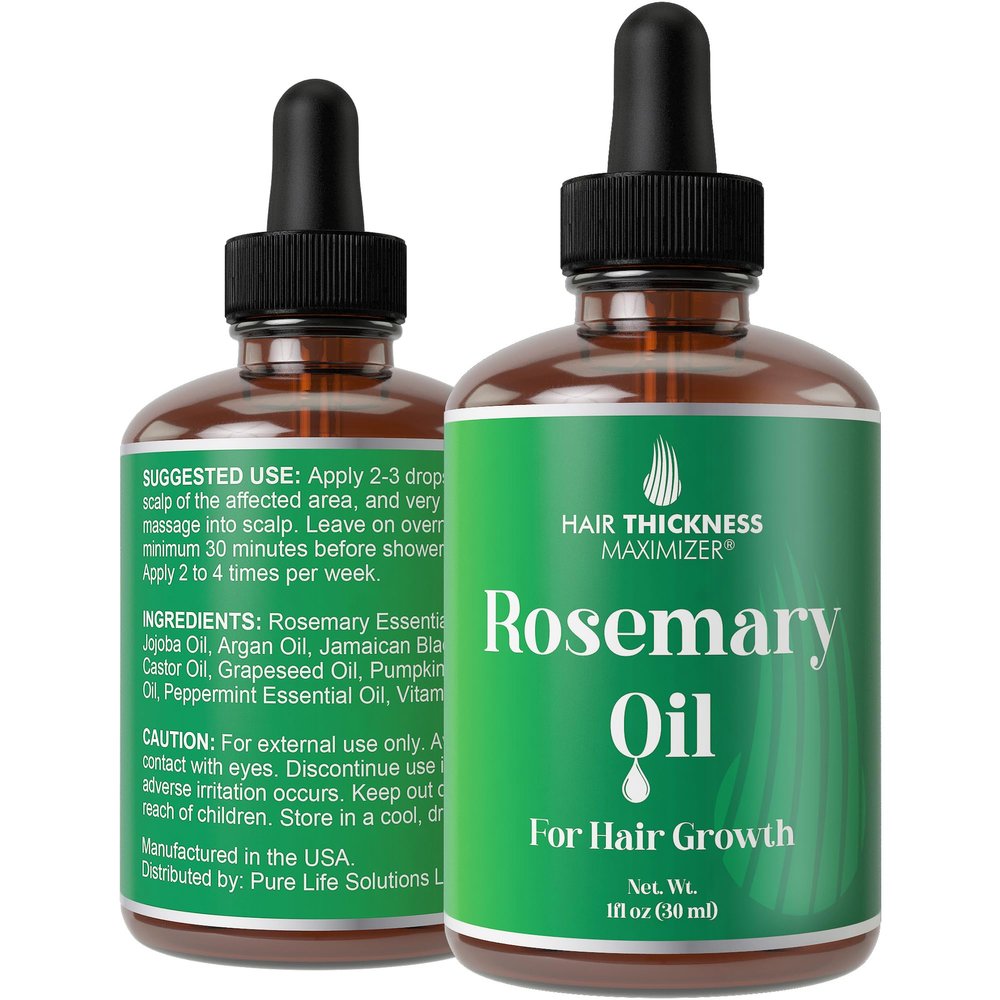 Rosemary Oil for Hair Growth for Women, Men. Strengthens & Hydrates Thinning, Dry Hair for a Healthier-Looking Scalp. For Women & Men  Vegan 1oz Serum