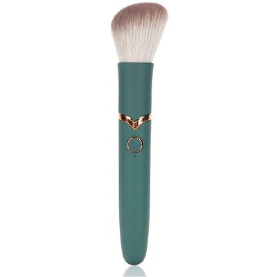 FILFEEL Electric Makeup Brush, USB Rechargeable Cosmetic Brush Soft Makeup Brush 10 Gears Vibration Levels Green For Traveling
