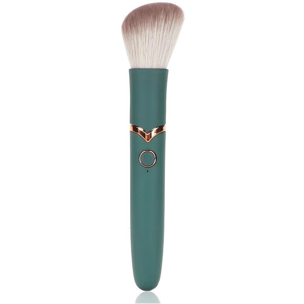 FILFEEL Electric Makeup Brush, USB Rechargeable Cosmetic Brush Soft Makeup Brush 10 Gears Vibration Levels Green For Traveling