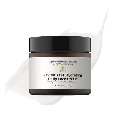 Estticoceuticals Ageless Millennial Aesthetics - Revitalisant Hydrating Daily Face Cream - Light Daily Moisturizer With Hyaluronic Acid - 2.0oz