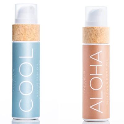 COCOSOLIS Bio Body Oil Bundle  ALOHA Tanning Oil and COOL After Sun Oil - Get a Healthy, Longer Lasting Tan and After Sun Recovery