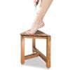 ENKEZI Shower Foot Rest 12 in - Shower Stool for Shaving Legs, Small Corner Bathroom Bench Suitable for Small Shower Spaces - Bath Seat, Spa Foot Rest Shaving Stool Corner view 1
