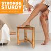 ENKEZI Shower Foot Rest 12 in - Shower Stool for Shaving Legs, Small Corner Bathroom Bench Suitable for Small Shower Spaces - Bath Seat, Spa Foot Rest Shaving Stool Corner view 4