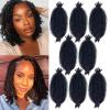 12 Inch Marley Twist Braiding Hair 8 packs Springy Afro Twist Hair Kinky Afro Twist Crochet Hair fot Braiding Natural Black Pre-Separated Springy Afro Twist Hair Spring Twist Extension for Black Women view 1