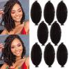 12 Inch Springy Afro Twist Hair,Marley Hair 8 Packs 4# Color Marley Twist Braiding Hair, Dark Brown kinky Braiding Hair Wrapping Hair for Soft Locs Afro Twist Hair Extension for Black Women view 1