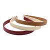 3 Pcs Random Color PU Leather Headband Classic Hairband for Women Girls view 1