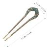 Hairstyle Accessory U Shaped Hair Pin Crystal Hair Clip Double Prong Hairpin Chignon Hair Pin view 4