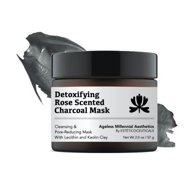 Ageless Millennial Aesthetics - Detoxifying Rose Scented Charcoal Mask - Powered By Lecitin and Kaolin Clay - 2.0oz