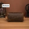 FLO-MOTOR Premium Buffalo Genuine Leather Unisex Dopp Kit Organizer Travel Toiletry Bag Simple Design (A Brown) view 4