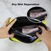 GOX Travel Toiletry Bag For Men, Dry Wet Separate Travel Toiletry Bag, Dopp Kit Case For Travel, Cosmetics Organizer Pouch (Lemon Lime) view 4
