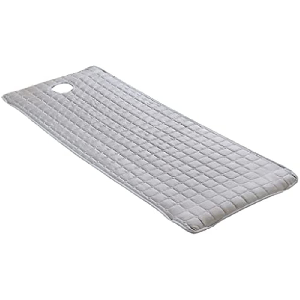 Jojomis Facial Massage Table Bed Cover Mattress Pad for Beauty Salon with Face Hole & Elastic Bands - Grey 75x28 Inch