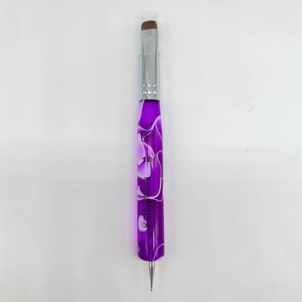 Spontaneous Beauty Premium Kolinsky French Brush (Size 10 with Dotting Tool, Acrylic Handle)