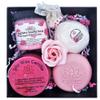 Bath and Body Spa Gift Set For Women - Relaxing Salt Bath Bombs, Natural Cold Process Soap, Organic Raspberry Face Scrub - Beautiful Pink Polka Dot Box - Best Gift for Women, Mother, Mom, Girls, Her view 1