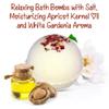 Bath and Body Spa Gift Set For Women - Relaxing Salt Bath Bombs, Natural Cold Process Soap, Organic Raspberry Face Scrub - Beautiful Pink Polka Dot Box - Best Gift for Women, Mother, Mom, Girls, Her view 4