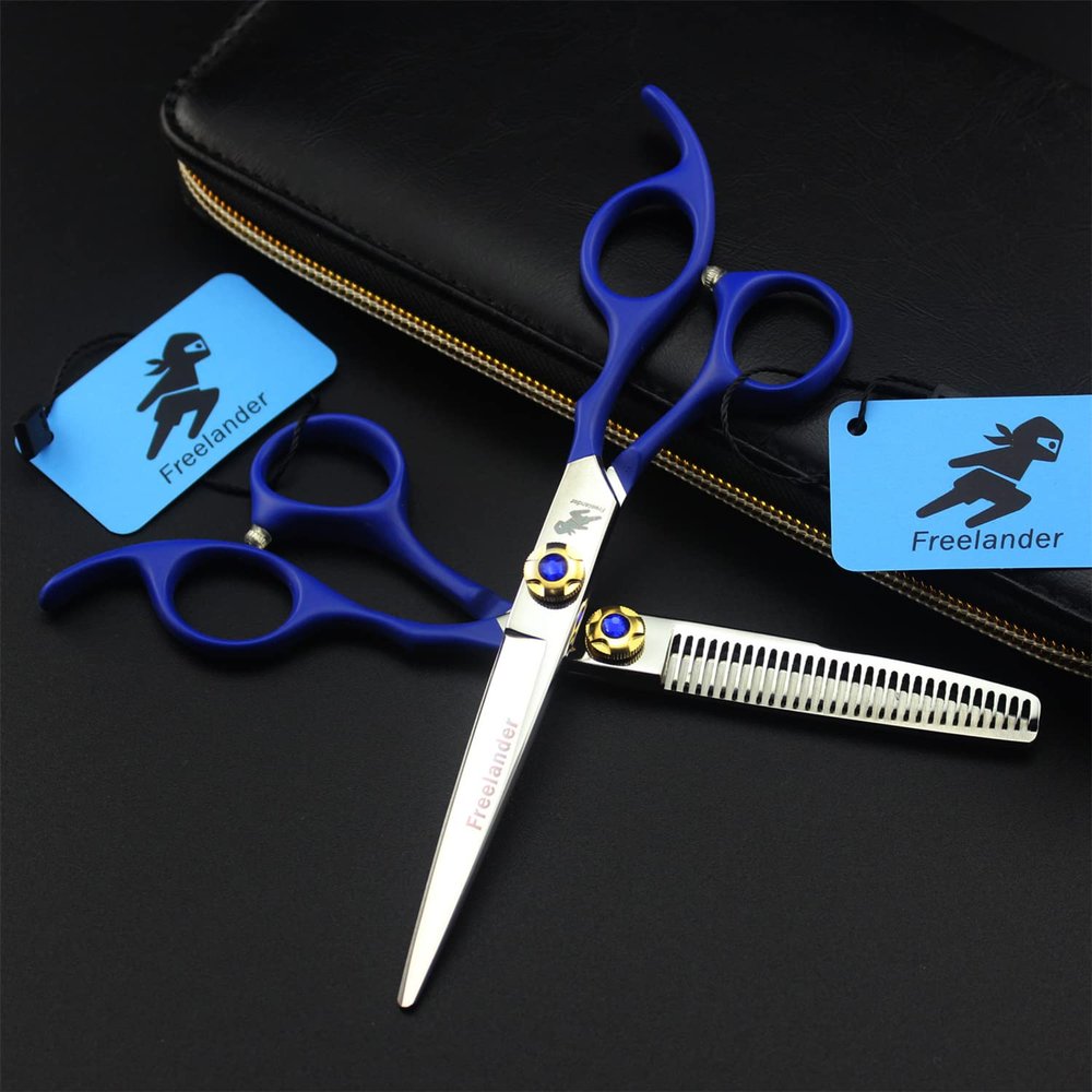6.0 Inch Professional Hair Cutting Scissors, Barber Hair Cutting & Thinning Shears, Professional Barber Shears Kit Tools, 440C Japanese Stainless Steel, for Hair Stylist or Home Use