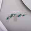 Chargances Bridal Rhinestone Hair Comb Wedding Green Crystal Hair Vine Comb Vintage Handmade Hair Accessories for Bridesmaid Prom Flower Girls (Malachite green) view 2