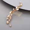 Chargances Bridal Rhinestone Hair Comb Wedding Crystal Hair Vine Comb Vintage Handmade Hair Accessories for Bridesmaid Prom Flower Girls (Champagne) view 1