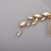 Chargances Bridal Rhinestone Hair Comb Wedding Crystal Hair Vine Comb Vintage Handmade Hair Accessories for Bridesmaid Prom Flower Girls (Champagne) view 2