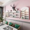 QQXX Wall Mounted Nail Polish Display Rack, Hanging Large Capacity Storage Display Shelf, Essential Oil Perfume Storage Rack,Salon Beauty/Nail Shop Organizer Perfume Holder(1.2M(47.2"), White) view 3