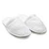 Arus Men's Cotton Slippers Turkish Terry Cloth for Spa and Bath White Medium view 1