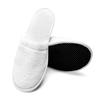 Arus Men's Cotton Slippers Turkish Terry Cloth for Spa and Bath White Medium view 2