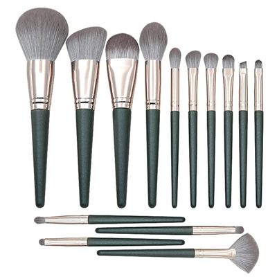 MAGICLULU Professional Makeup Brush Set 14pcs Wooden Handle Brush Kit Complete Set for Blush Foundation Eye Powder and More for Daily Professional Use