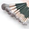 MAGICLULU Professional Makeup Brush Set 14pcs Wooden Handle Brush Kit Complete Set for Blush Foundation Eye Powder and More for Daily Professional Use view 3