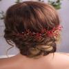Teyglen 2pcs Crystal Bride Wedding Hair Pins Blue Rhinestones Beads Hair Pins Set Bridal Hair Accessories Gold Silver Purple Red Rhinestones Hair Pieces for Women Girls (Lake Blue) view 2