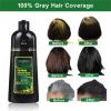 lymznus Natural Black Hair Color Shampoo for Gray Coverage, 3 in 1 Herbal Hair Shampoo for Women and Men, 500ML view 2
