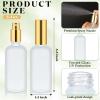 Tessco for you 20 Pcs 3.4 oz/100 ml Glass Spray Bottles Empty Perfume Atomizer Refillable Clear Decorative Empty Bottles with Fine Mist Sprayer Pump for Face Body Travel(Gold) view 2