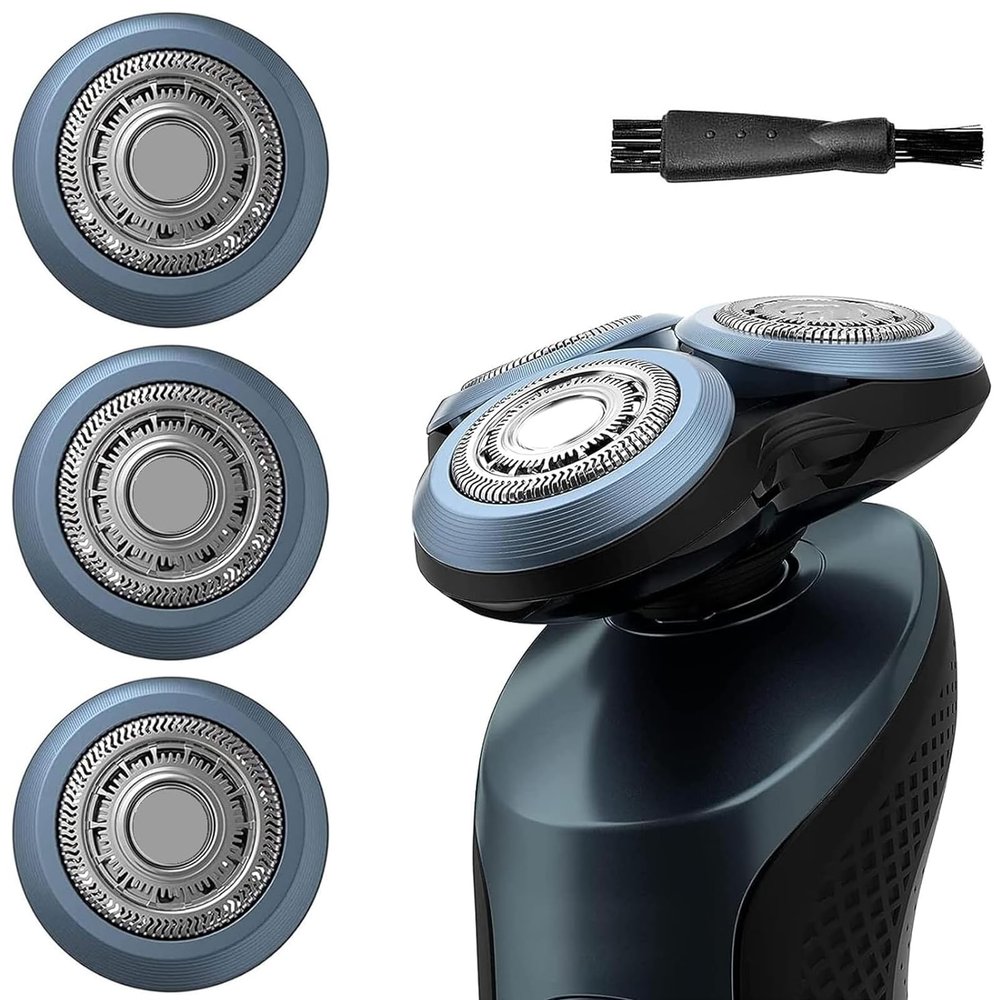 Suleto SH60/72 Replacement Heads Compatible with Philips Series 6000, SH60 Razor Head Compatible with Norelco Electric Shaver S6880/81, S6810/82, S6820/84, 3-Pack Sh60 Shaving Replacement Heads