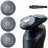 Suleto SH60/72 Replacement Heads Compatible with Philips Series 6000, SH60 Razor Head Compatible with Norelco Electric Shaver S6880/81, S6810/82, S6820/84, 3-Pack Sh60 Shaving Replacement Heads view 1