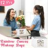12 Pcs Teacher Gifts Makeup Bags Teacher Appreciation Travel Toiletry Canvas Cosmetic Pencil Survival Kit Bag for Women Zipper Pouch Bag Thank You Gifts Bulk (Rainbow and Pencil) view 3