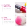 Beavorty 4pcs Nail Dust Brushes Cosmetic Makeup Brushes for Nail Art Cleaning Skin-friendly Design for Home and Travel Use view 3