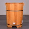 QQXX Solid Wood Foot Bath Bucket with Lid,Wooden Foot Tub for Soaking Feet,Healthy Pedicure Bowl Foot Care Spa Pedicure Barrels,Deep Foot Bath Basin Foot Soak Tub(40x40cm(16x16inch), Brown) view 4