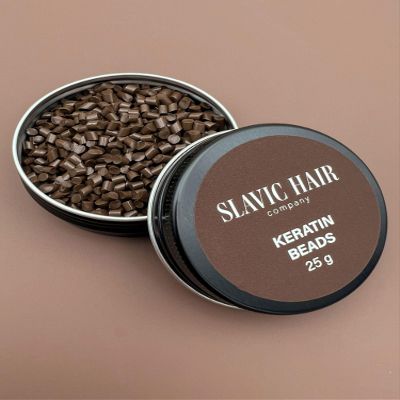 0.9 OZ Italian Keratin Glue for Hair Extensions Hot Fusion Flat/Nail/U/I Tip Beads Granules Pellet (Light Brown)