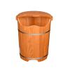 QQXX Solid Wood Foot Bath Bucket with Lid,Wooden Foot Tub for Soaking Feet,Healthy Pedicure Bowl Foot Care Spa Pedicure Barrels,Deep Foot Bath Basin Foot Soak Tub(50x40cm(20x16inch), Brown) view 1
