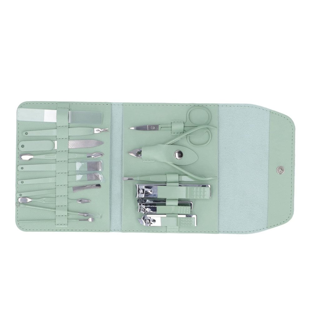 16 Pcs Manicure Set Portable Beauty Pliers Eyebrow Scissors Beauty Pliers, Horizontal Eyebrow Clips for Travel Home