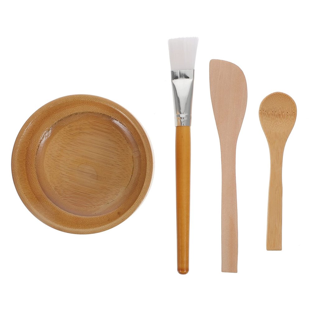 MAGICLULU 1 Set Facial Mask Mixing Bowl Skin Care Mask Bowl Wood Face Mask Mixing Bowl Set for Lady Women