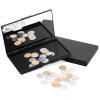 2 Pcs Makeup Plastic Magnetic Palette Magnetic Eyeshadow Empty Cream Blush Palette with Mirror and 30 Round Adhesive Metal Stickers for Eyeshadow Lipstick Blush Powder Foundation, Black view 1