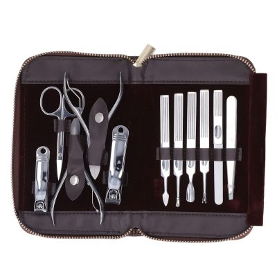 11Pcs Per Set Portable Stainless Steel Manicure Set with A Convenient Storage Bag for Finger Nail Toenail Ear