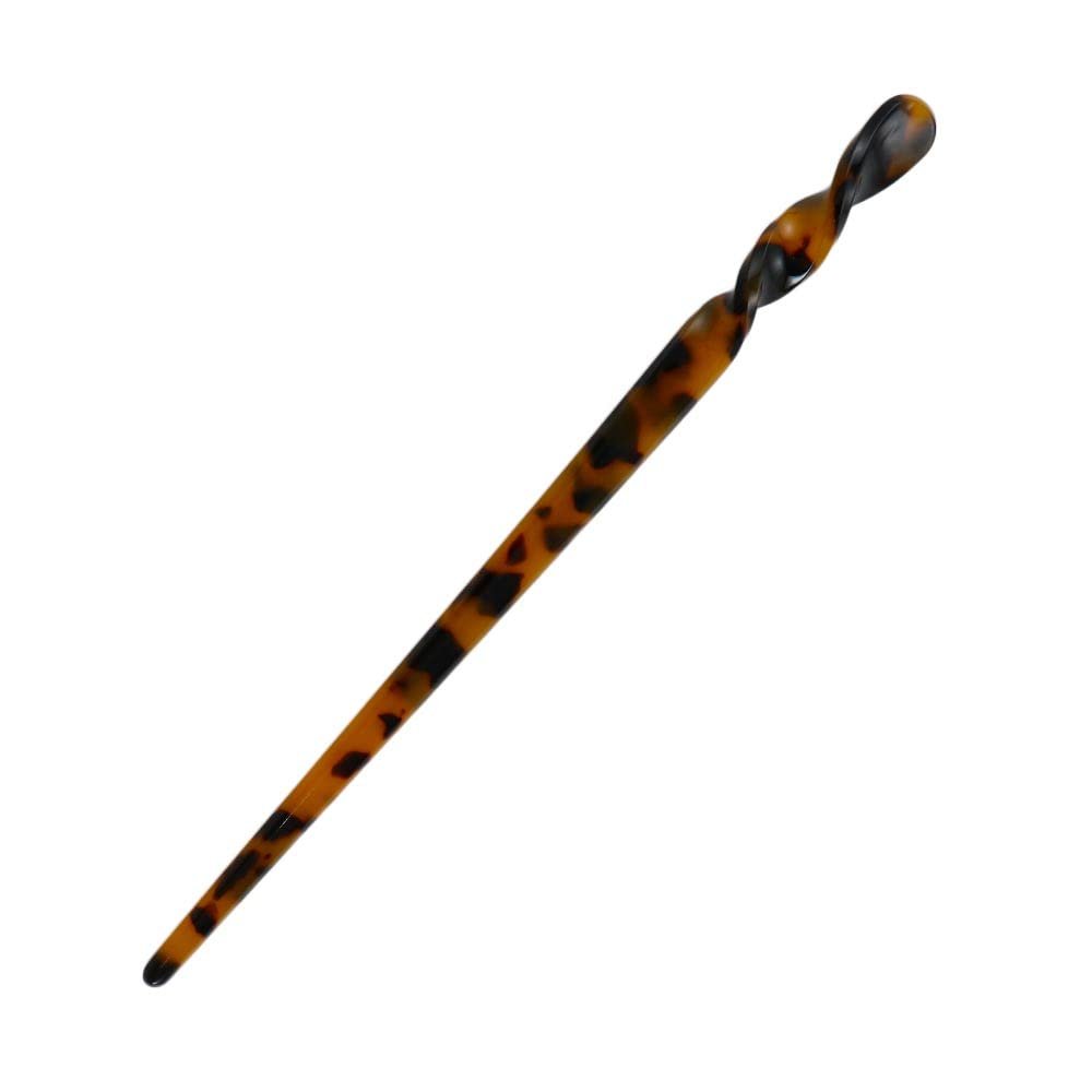 Hair Sticks Hairpins Disk Hair Leopard Printed Acetate Hair Accessories(dark coffee)