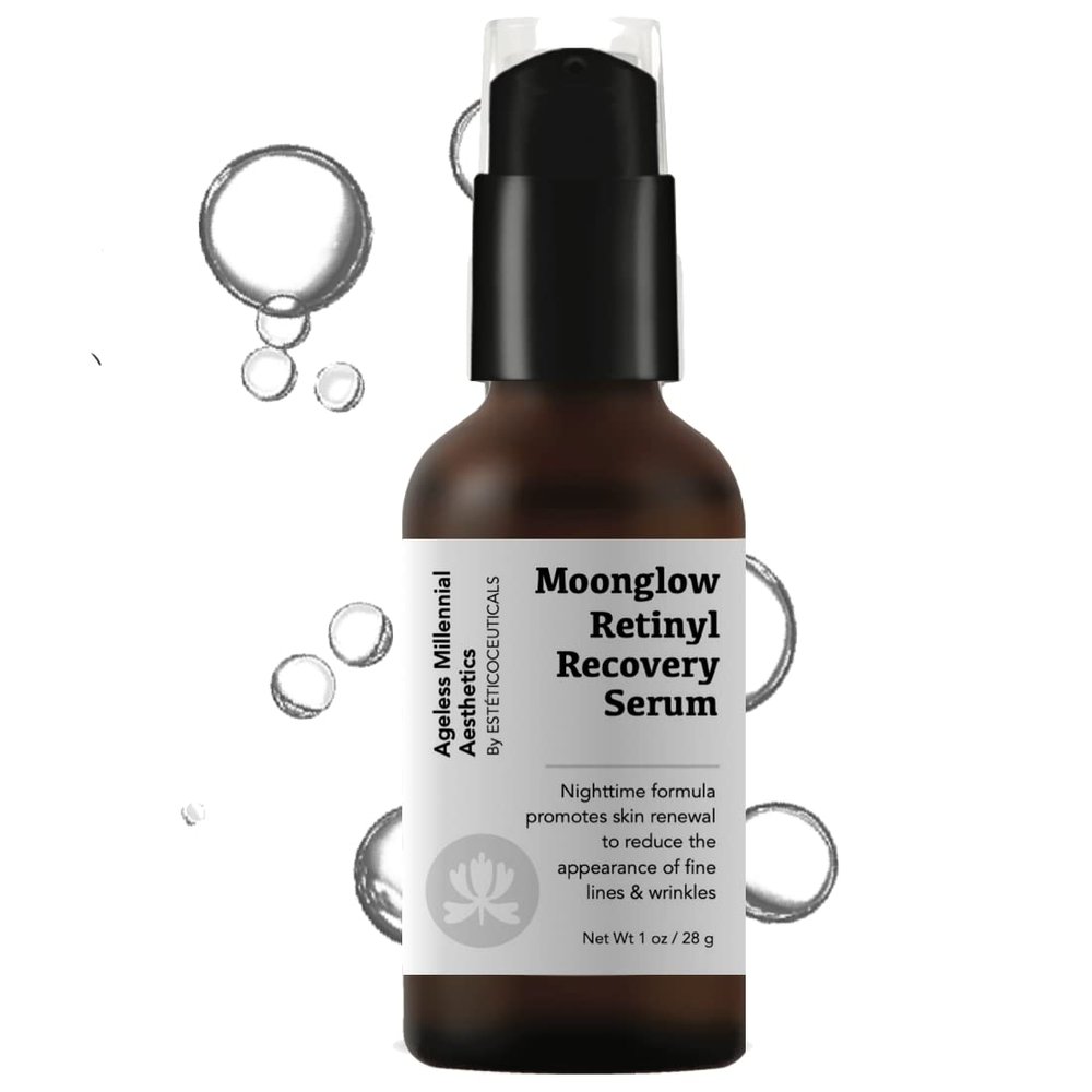 Ageless Millennial Aesthetics - Moonglow Retinyl Recovery Serum - Vitamin A-Infused Nightly Anti-Aging Serum - 1.0oz