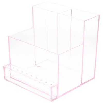 FRCOLOR 1pc Nail Art Polisher Holder Nail Grinding Storage Rack for Manicure Tools Easy to Clean Organizer for Salon Home Use Transparent Design