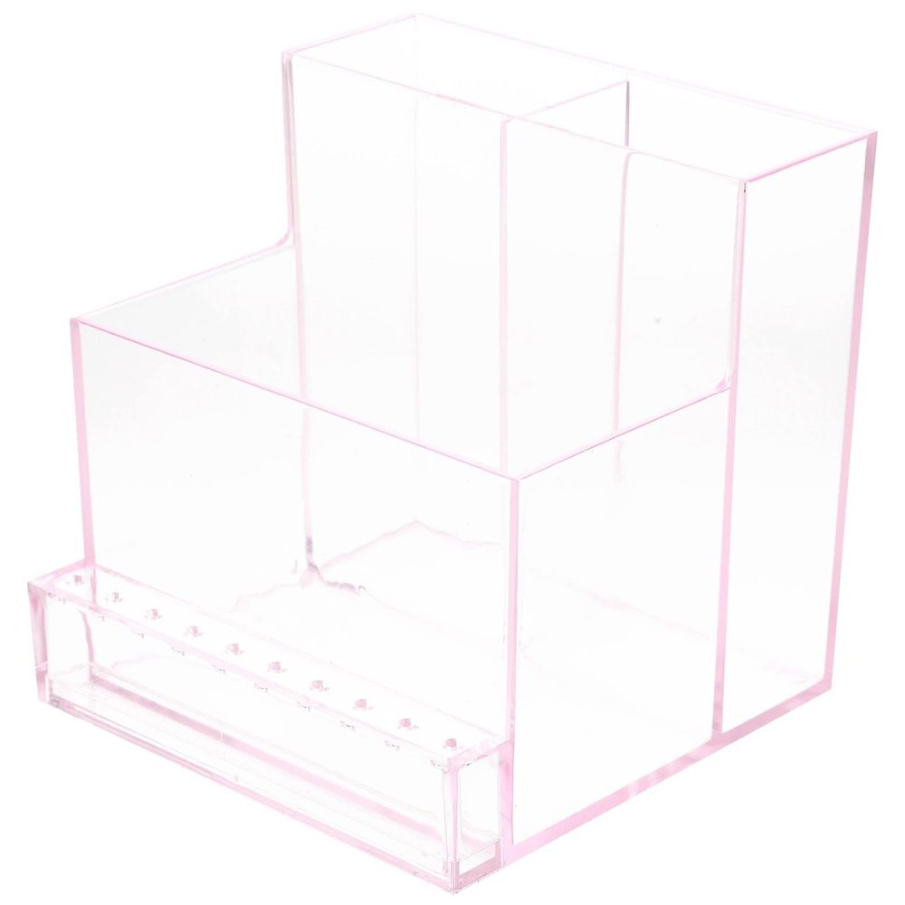 FRCOLOR 1pc Nail Art Polisher Holder Nail Grinding Storage Rack for Manicure Tools Easy to Clean Organizer for Salon Home Use Transparent Design