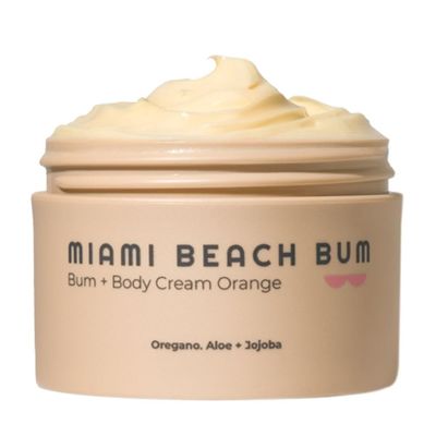 Miami Beach Bum Bum + Body Cream Orange, Oregano Bum Bum Cream For Body Acne & Razor Bumps, pH-Balanced Moisturizer, 3.4 oz