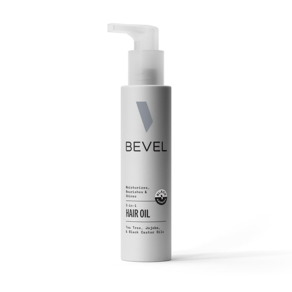 Bevel Essentials 3-in-1 Hair & Scalp Styling Oil for Curly Hair with Tea Tree Oil, Jojoba Oil, and Jamaican Black Castor Oil, 3.4 fl oz (Packaging May Vary)