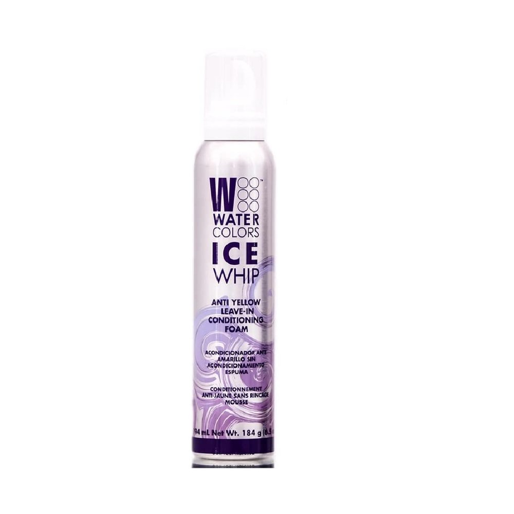Watercolors ICE WHIP, Anti-Yellow Leave-In Conditioning Foam Hair Whipping Mousse, Violet Purple. (1 pack)