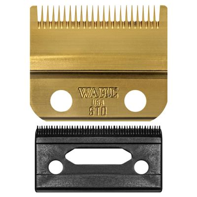 Wahl Professional Stagger Tooth Gold Bladeset, High-Precision Replacement Blade, DLC and Titanium Coated, Seamless Blending, Fits Cordless Magic Clip 8148 and 8509